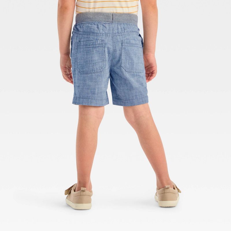 Toddler Boys' Chambray Solid Pull-On Shorts - Cat & Jack™, 3 of 5