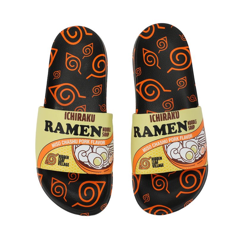 Naruto Ichiraku's Ramen Men's Black Slide Sandals, 2 of 7