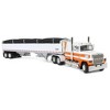 First Gear 1/64 Orange Ford LTL 9000 60" Flattop Wilson Pacesetter Grain Trailer DCP 60-1798 - 2 of 4