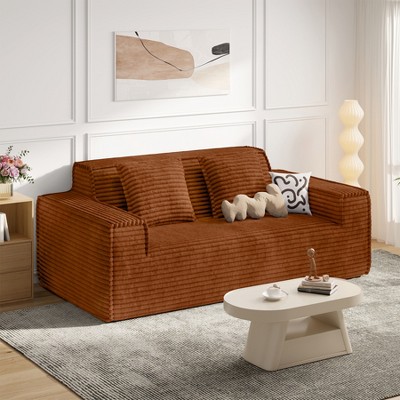 Racxily 75'' Modern Loveseat Sofa, No Assembly Required Comfy Deep Seat Couches 1 pcs for Living Room, Bedroom, Apartment