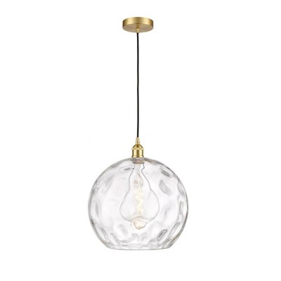Athens Water Glass - 1 Light Pendant In Industrial Style-15.88 Inches Tall and 13 Inches Wide