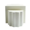 2-Piece Fiberglass Wavy Coffee Table Set - 2 of 4