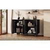 APRILSOUL 54" Retro Buffet, 4-Door Vintage Fluted Sideboard with Adjustable Shelves, Storage for Dining Room/Kitchen/Living Room - 3 of 4