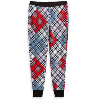 TomboyX Women's Cotton Long Johns Pajama Pants, Elasticized Waistband (XS-6X) Mixed Plaid Small