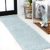 Clayton Coastal Solid Glam Shag Machine-Washable Rug - JONATHAN Y - 4 of 4