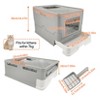 Artloge Extra Large Enclosed Cat Litter Box Foldable Cats Kitten Toilet Box Anti-Splashing Design with Top Exit Front Entry Litter & Litter Scoop - 2 of 4