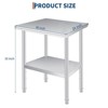 Stainless Steel Prep Table, Commercial Kitchen Prep & Work Table with Adjustable Under Shelf, Heavy Duty Metal Workbench for Kitchen - 2 of 4