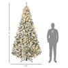 FURNIinspire Artificial Trees Christmas Tree Christmas Decors, Decorative Tree With Snow Flocked Branches, Holiday Decor, Green, 55"*55"*106.3" - 3 of 4