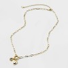 14K Gold Dipped Cubic Zirconia Puffy Heart Charm Initial Necklace - A New Day™ Gold - 2 of 4