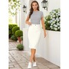 INSPIRE CHIC Women's Casual High Waist Back Slit Short Denim Skirts - 3 of 4