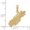 Black Bow Jewelry 14k Yellow Gold Polished Golf Bag Charm - 3 of 4