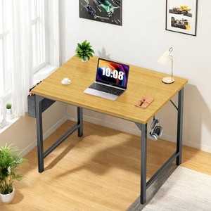 Sevobal Desks Game Computer Desk, Home Office Modern Modern Simple Design PC Table For Youth Student Adult, Beige, 55.1"*19.7"*29.8" - 1 of 4