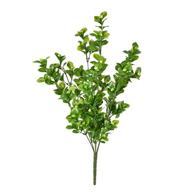 Vickerman 18" Artificial UV Coated Green Boxwood Bush.