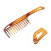 Unique Bargains Hair Comb for Curly Hair Wet Hair Long Thick Wavy Hair Detangling Comb Long Handle Hair Combs Brown for Women and Men 1 Pc - 3 of 4