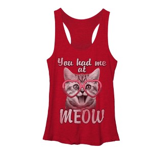 Women's Lost Gods You Had Me at Meow Racerback Tank Top - 1 of 3