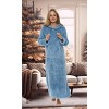 ADR Women's Warm Fleece Nightgown, Oversized Hoodie, Long Hooded Sweatshirt Robe - 2 of 4