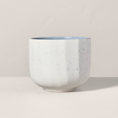 Speckle-Faceted Ceramic Canvas Jar Candle White 6oz - Hearth & Hand™ with Magnolia