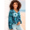 LASCANA Women's Paisley Print Long Sleeve Blouse - image 2 of 4