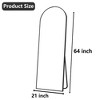 MAYEERTY 64 inch Full Length Mirror Aluminum Ally Frame with Stand Floor Mirror for Living Room Black - 4 of 4