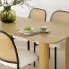 Modern 67" Rectangle Dining Table,Solid Wood Dining Room Table for 6 with Wood Legs for Dining Room,Kitchen,Farmhouse - Maison Boucle - 4 of 4