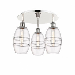 Vaz - 3 Light Flush Mount In Industrial Style-9.13 Inches Tall and 17.63 Inches Wide - 1 of 1