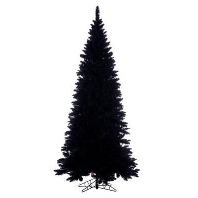 Vickerman Artifical Flocked Black Slim Fir Christmas Tree Unlit