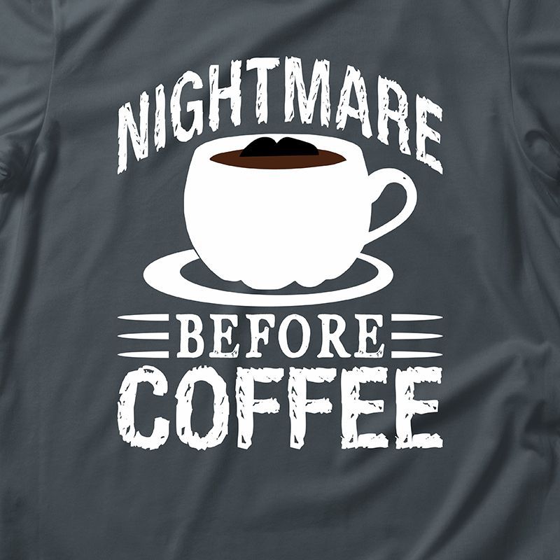 Link Graphic T-Shirt Funny Saying Sarcastic Humor Retro Unisex Short Sleeve T-Shirt - Nightmare Before Coffee, 2 of 4