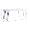 Patina White & Chrome Finish Coffee Table - 4 of 4