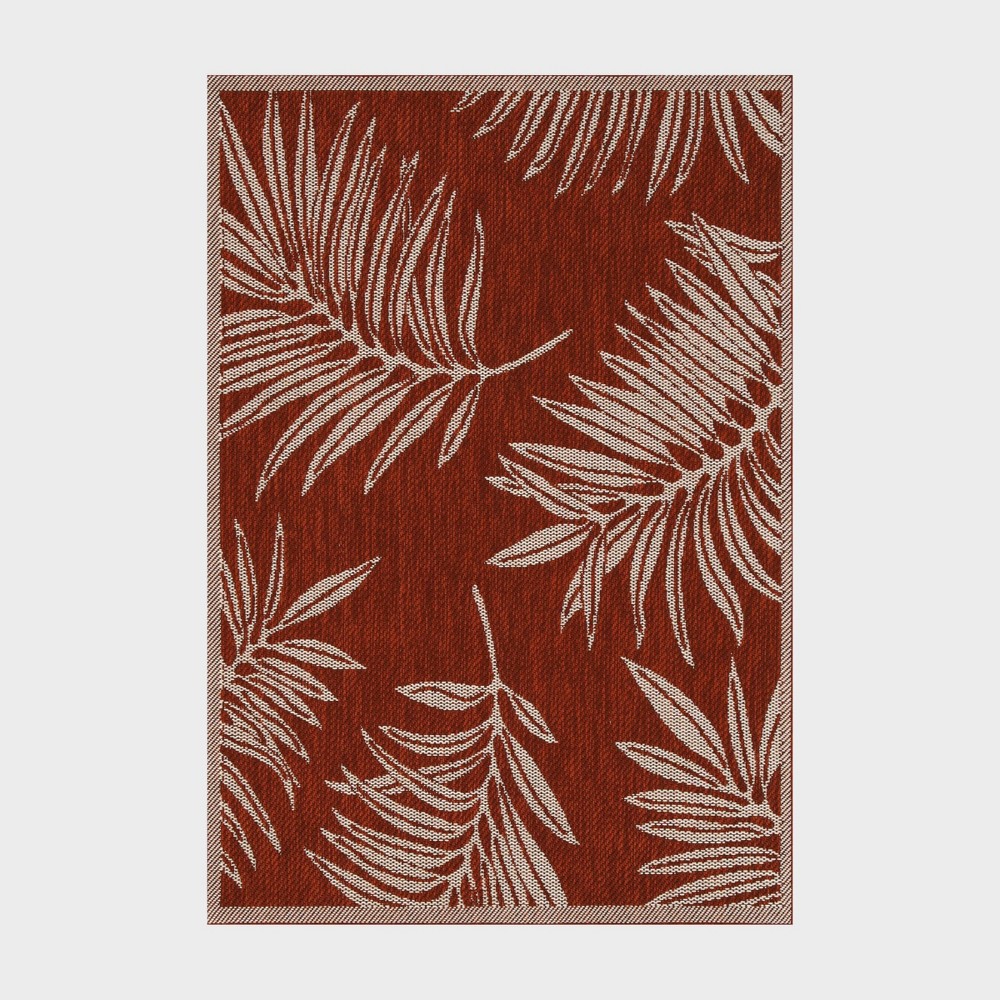 Photos - Area Rug Playa Rug 8'x10': Durable Leaf Pattern Poly , UV & Stain Resistant