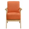 28.5"Modern Home Furniture Orange Color Fabric Upholstered 1pc Accent Chair - 4 of 4