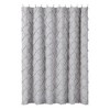 Frayed Lattice Gray, Creme & Black Shower Curtain 72x72 VHC Brands - 2 of 4