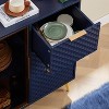Okak Modern Carved Storage Cabinet with Tempered Glass Door, Sideboard Cabinet with Adjustable Metal Feet, Buffet Cabinet for Living Room - 3 of 4