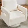 Hrinhom 29“W Boucle Swivel Accent Chair,Modern Armchair With Back Cushion - 2 of 4