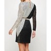 Women's Sequin Color Blocked Long Sleeve Dress With Sash - SEE AND BE SEEN - 3 of 4
