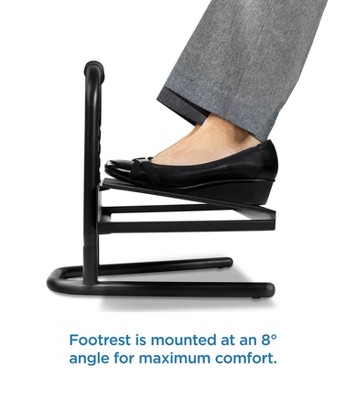 Mount-It! Black Adjustable Foot Rest with Padded Surface