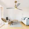 YUHAO 52 Inch Gold Dimmable Led Light 6 Speed  Ceiling Fan With Light and Reversible DC Motor - 3 of 4
