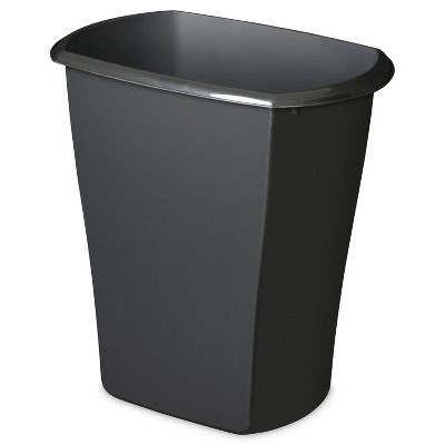 LunaLulinlk Black 5.5 Gallon Bathroom/Office Trash Can, Plastic Rectangular Wastebasket