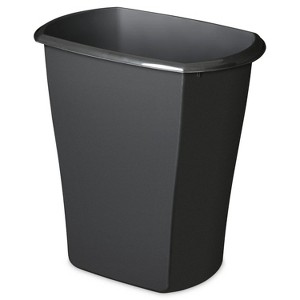 LunaLulinlk Black 5.5 Gallon Bathroom/Office Trash Can, Plastic Rectangular Wastebasket - 1 of 4