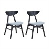CIPACHO (1 Table with 4 Chairs)Wooden Dining Table Set, Modern Simple Design Square Kitchen Table and Fabric Upholstered Dining Chairs,BLACK - 3 of 4