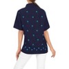 LA LEELA Women's Casual Solid Blouse Shirt TShirts Short Sleeve Button Down Dress Tops Tee Shirts Hawaiian Blouses for Women - 4 of 4