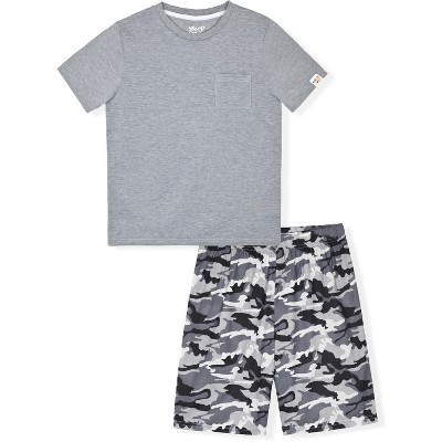 Sleep On It Boys 2-Piece Short-Sleeve Jersey Pajama Shorts Set