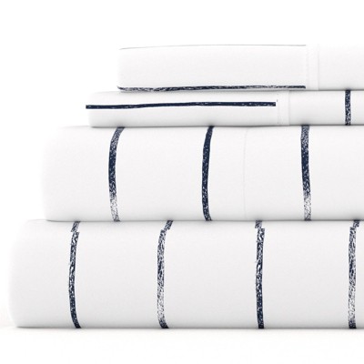 Becky Cameron Easy Care Distressed Field Stripe Pattern Sheet Set : Target