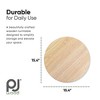 PJ Wood Lazy Susan Wooden Turntable Organizer for Kitchen Pantry Cabinet Storage Rack Tray 15.3 Inch, Natural – Rotating Countertop Board - 3 of 4
