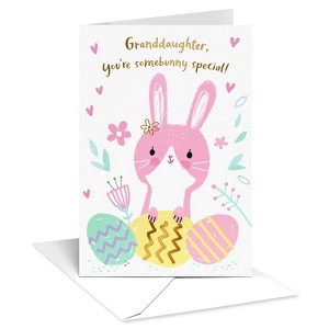 Carlton Cards Easter Card Bunny and Eggs - 1 of 3