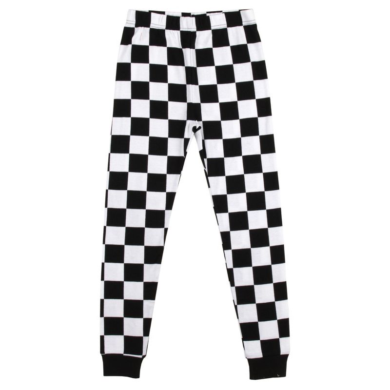 Beetlejuice Character Group with Black and White Checker Pattern Youth Long Sleeve Pajama Set, 4 of 5