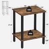 Table, Set of 2, Side Table, Nightstand, 2-Tier Storage Shelf, Sofa Table for Small Space, Living Room, Bed Room - 3 of 4