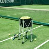 VEVOR Foldable Tennis Ball Hopper, Holds 180 Tennis Balls, Lightweight Aluminum Alloy Tennis Ball Basket Cart with Wheels, Black+Silver - 2 of 4