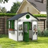 Outsunny Playhouse for Kids Outdoor, Wooden Playhouse with Doors, Windows, Planter Pots and Boxes for Toddlers 3-8 Years, Backyard, Indoor - 2 of 4