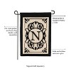 Evergreen Flag Cambridge Chic Letter N Monogram Applique Garden Flag - 12.5" Wide x 18" High - 3 of 4