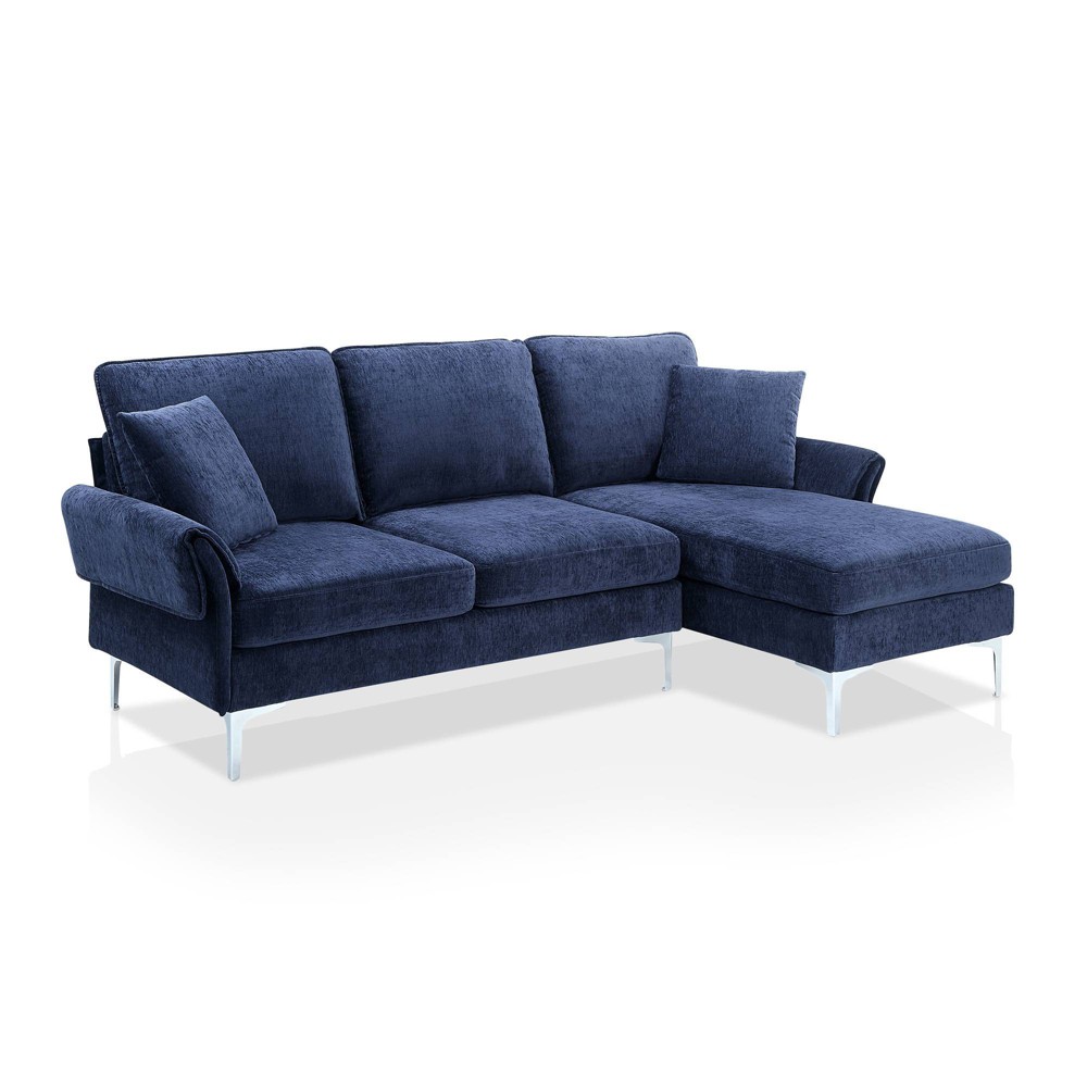 Photos - Sofa Pogue Sectional with Modular Chaise Navy - miBasics